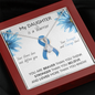 COLON CANCER Ribbon - My DAUGHTER is a Warrior - Beautiful Ribbon Necklace - Cancer Awareness for Daughter