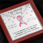 BREAST CANCER Ribbon My MOTHER Is A Warrior - Beautiful Ribbon Necklace - Breast Cancer Awareness for Mother