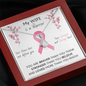 BREAST CANCER Ribbon My WIFE Is A Warrior - Beautiful Ribbon Necklace - Breast Cancer Awareness for Wife