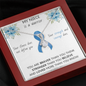 COLON CANCER RIBBON - My NIECE is a Warrior - Beautiful Ribbon Necklace - Cancer Awareness for Niece