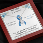 COLON CANCER RIBBON - My WIFE is a Warrior - Beautiful Ribbon Necklace - Cancer Awareness for Wife