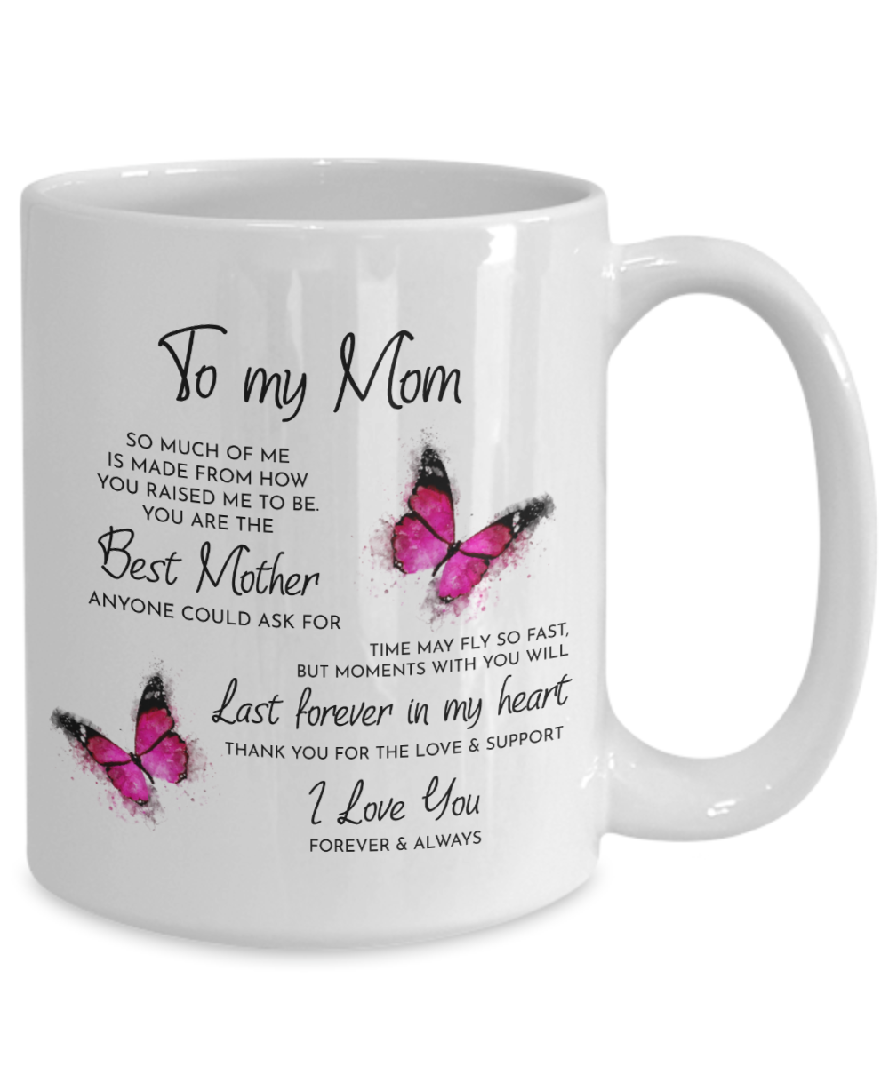 To My Mom Butterfly Mug - Gift for Mother's Day, Birthday, Any Day