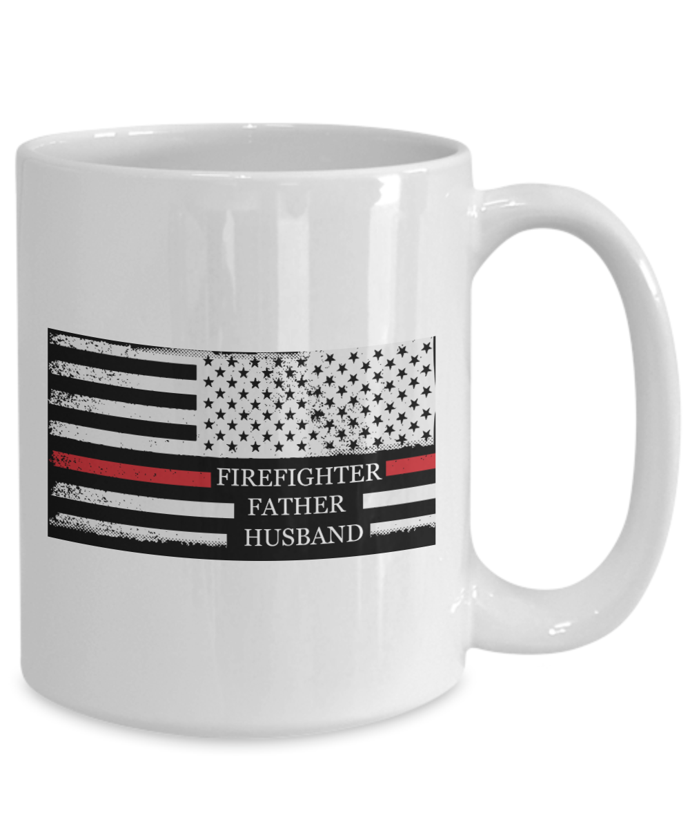 Firefighter Father Husband Mug - 15oz.