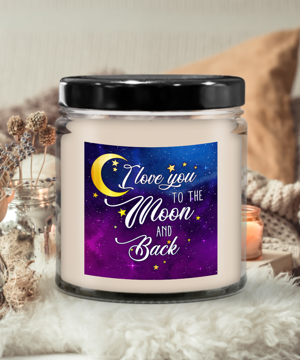 I Love You To The Moon And Back Vanilla Scented Candle