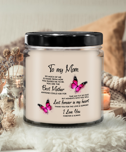 To My Mom Vanilla Scented Candle in Keepsake Jar