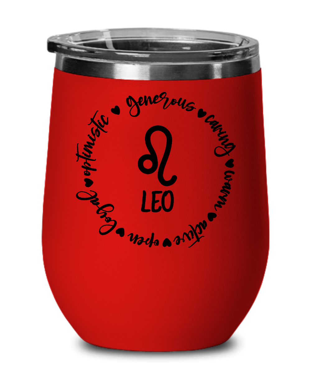 Traits of Leo 12oz Wine Tumbler
