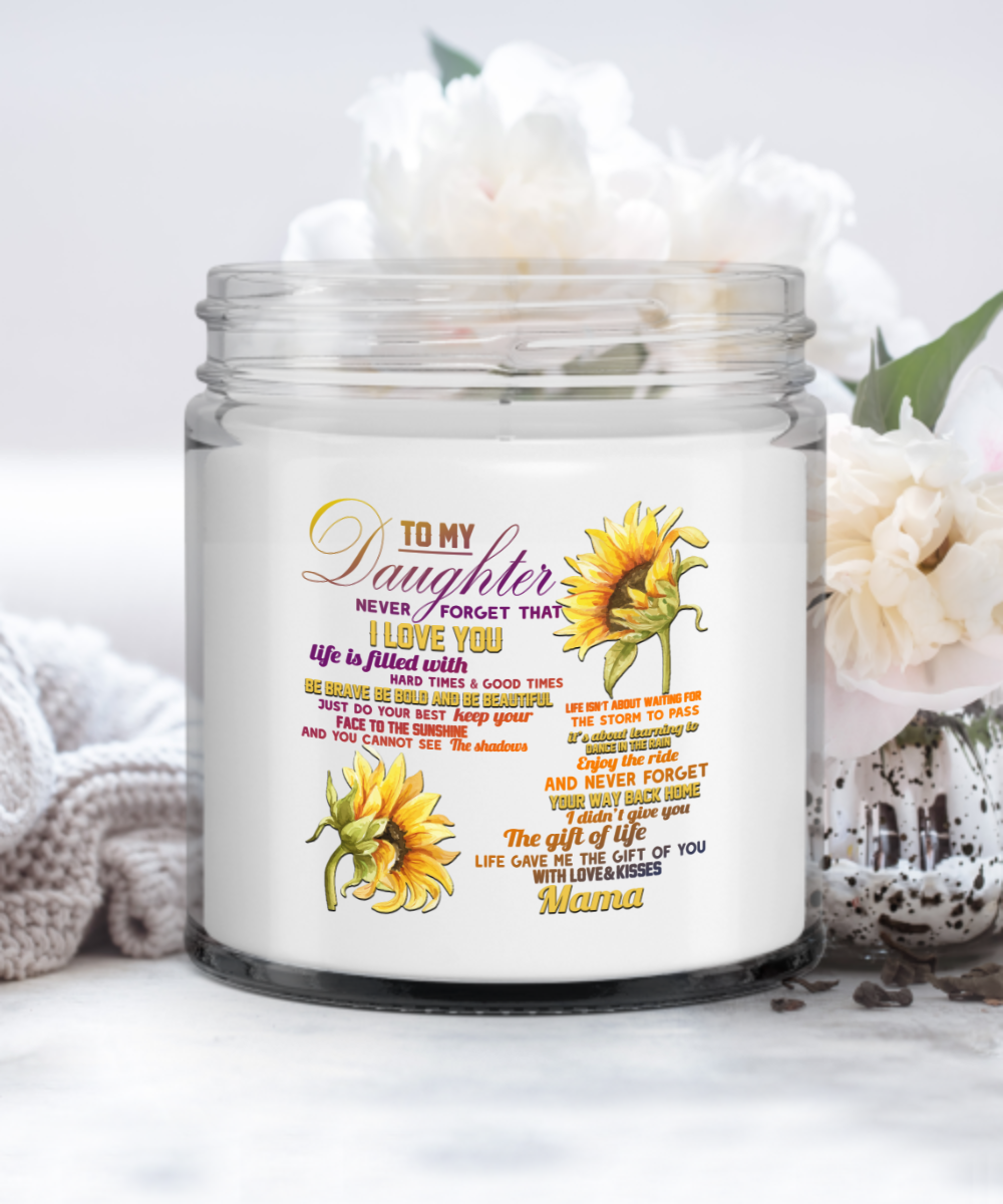 To My Daughter From Mama Vanilla Scented Candle Keepsake Jar