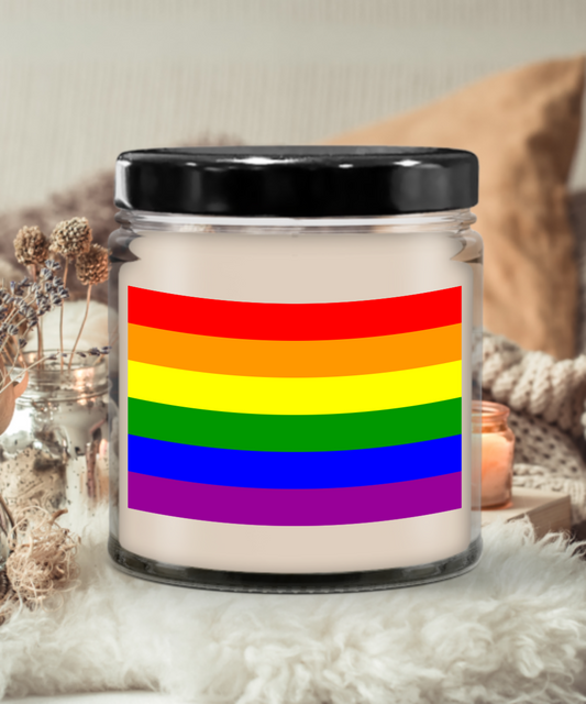 Pride Flag 9oz Vanilla Scented Candle