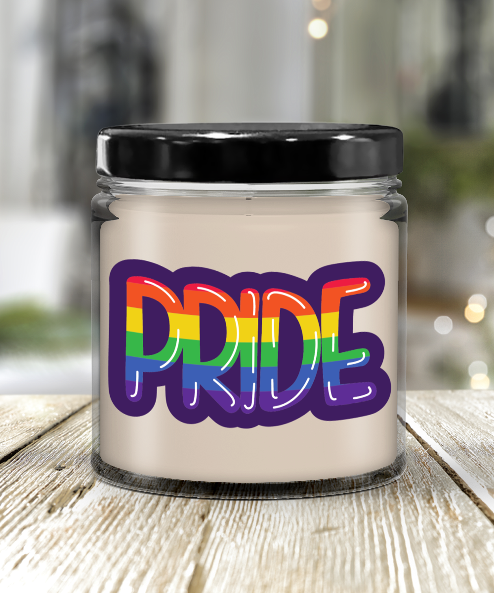 PRIDE 9oz Vanilla Soy Candle Keepsake Jar with Lid
