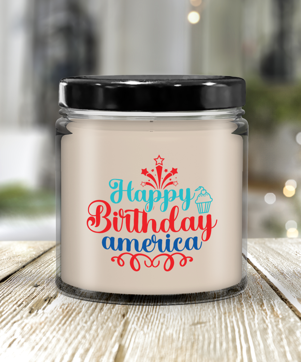 Happy Birthday America July 4th 9oz Vanilla Candle