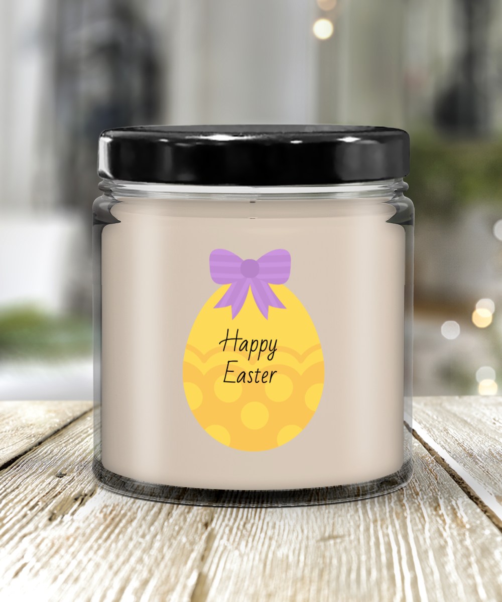Happy Easter Giant Egg - Vanilla Scented Candle in Keepsake Jar with Lid