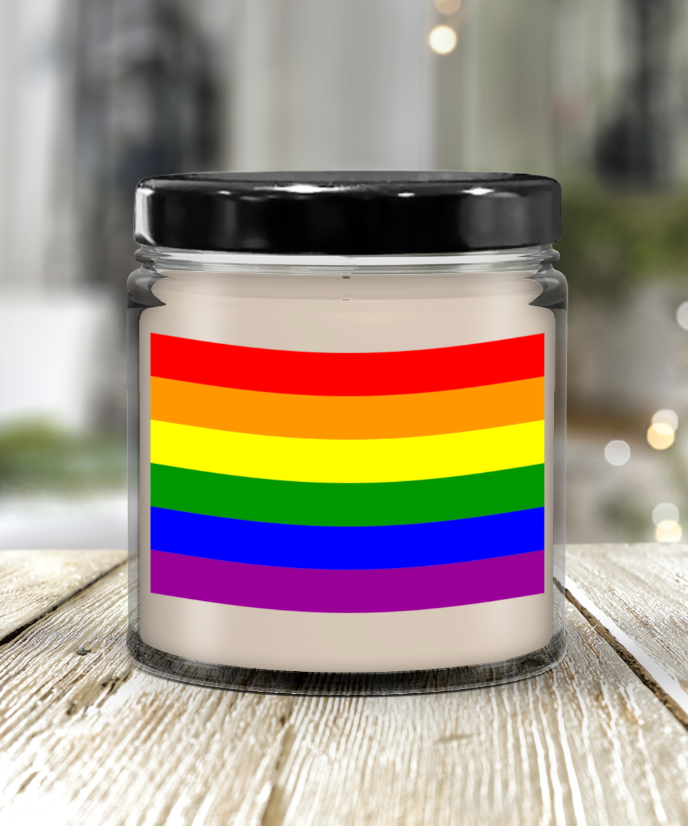Pride Flag 9oz Vanilla Scented Candle