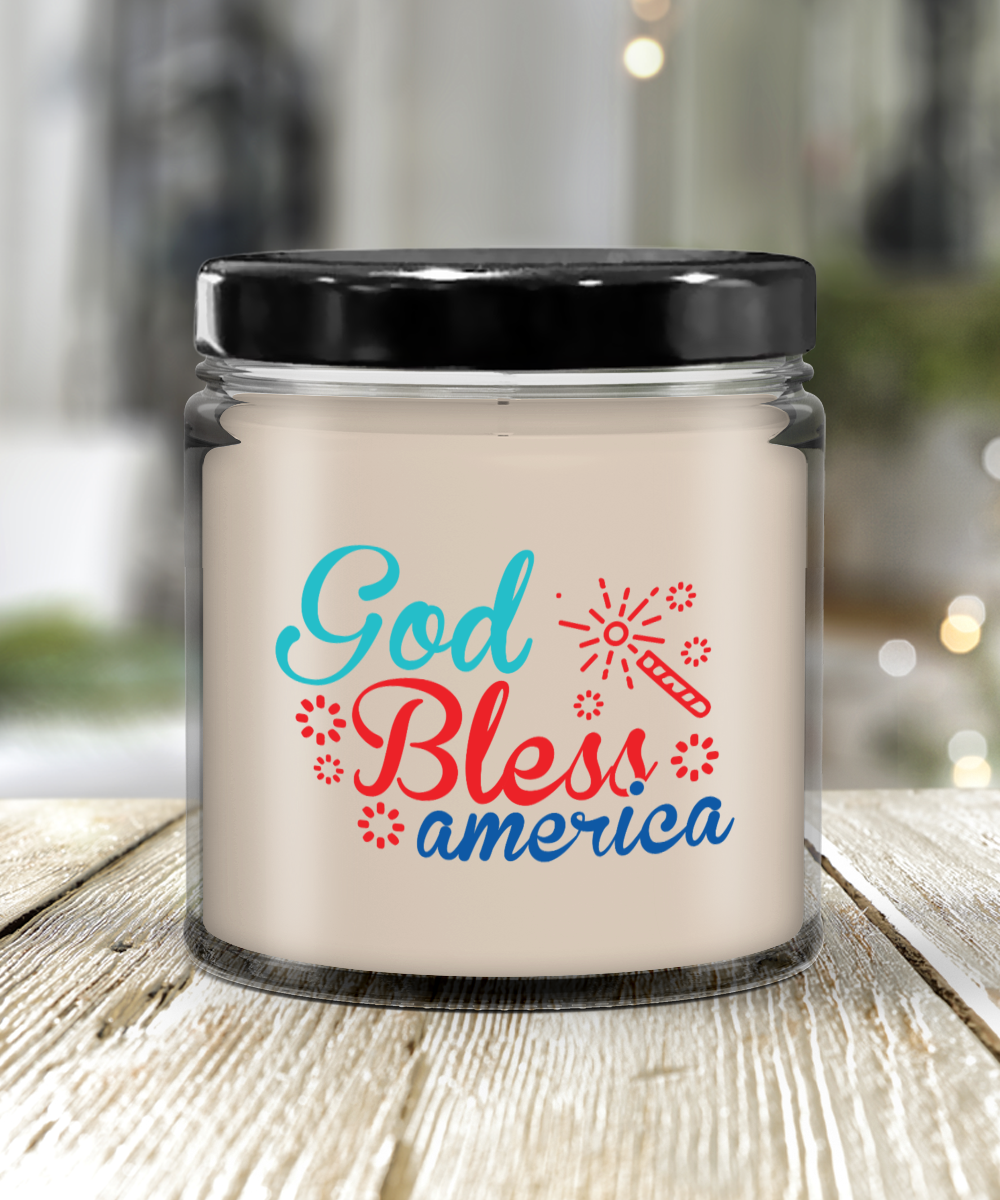 God Bless America 9oz Vanilla Candle 4th of July