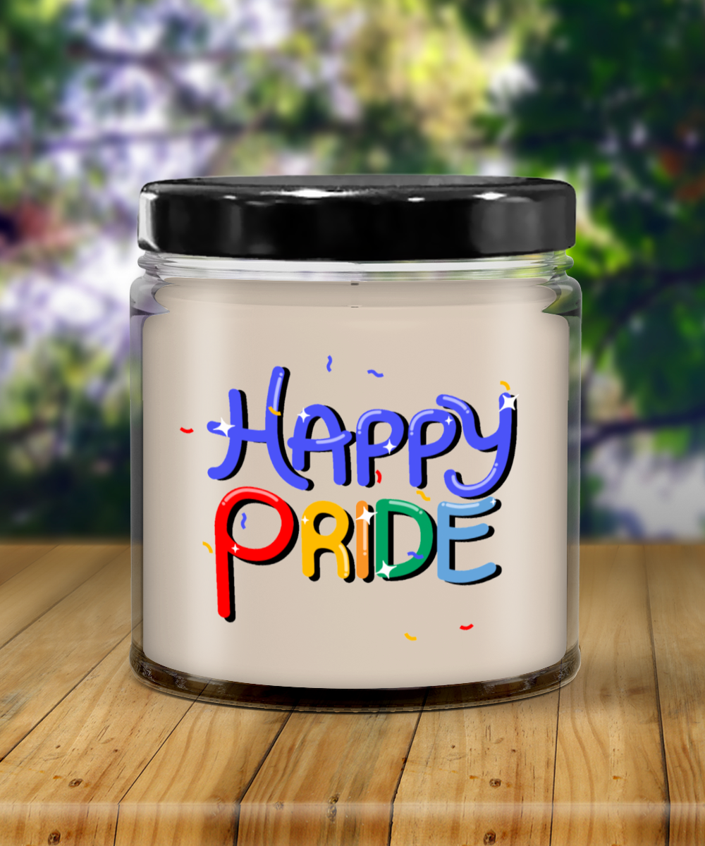 Happy Pride 9oz Vanilla Scented Soy Candle