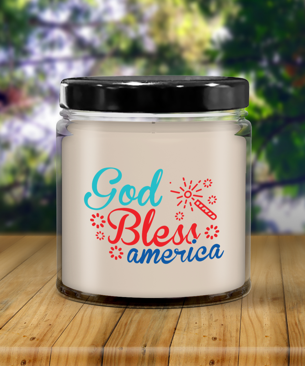God Bless America 9oz Vanilla Candle 4th of July