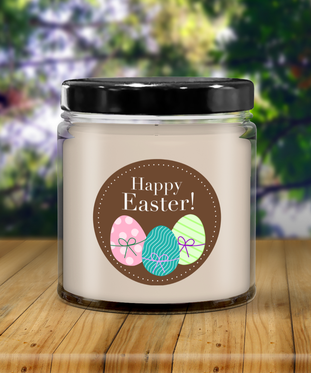 Happy Easter Vanilla Scented Candle in Keepsake Jar with Lid