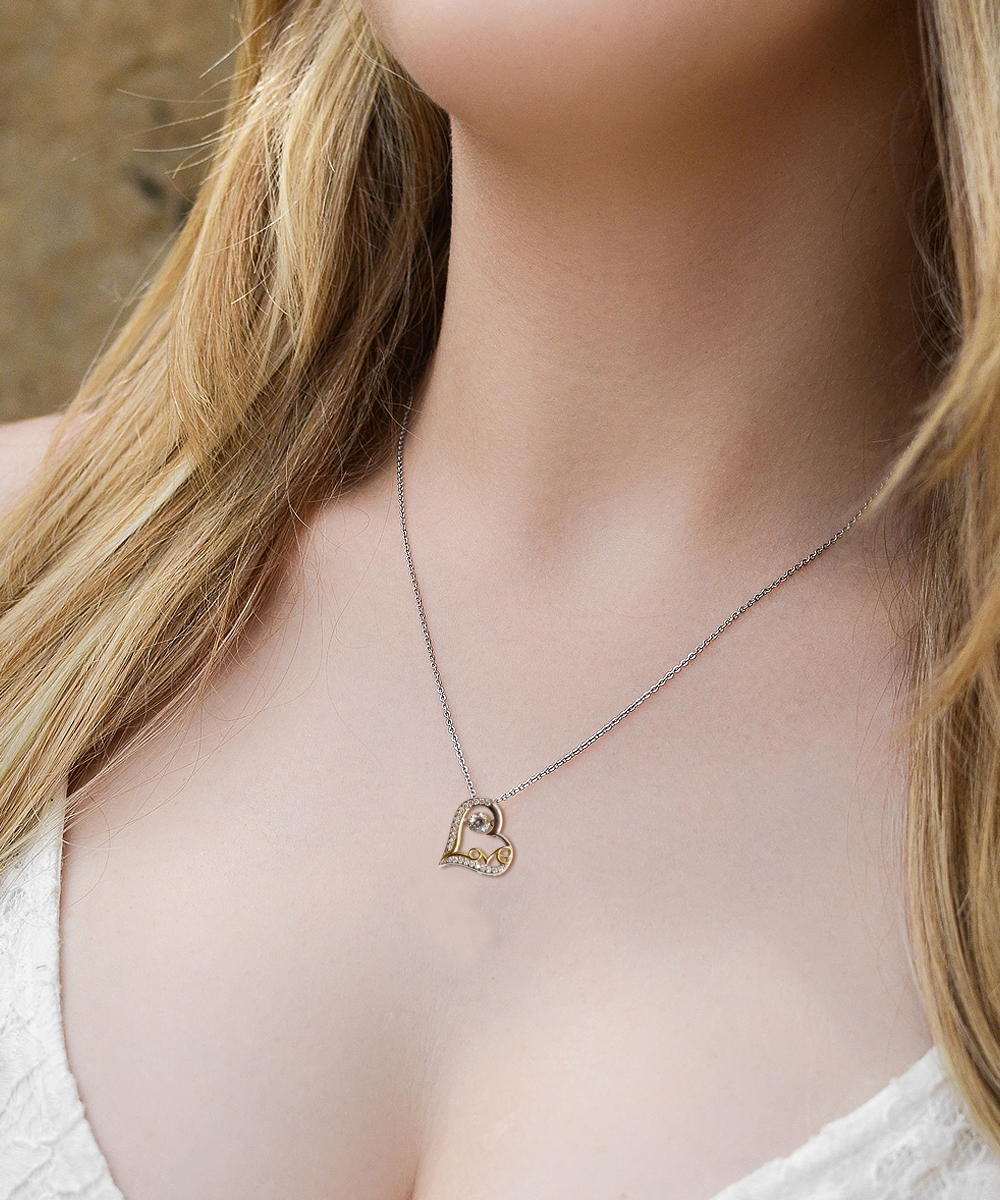 To My Girlfriend Scripted Love Necklace - Gift for Her