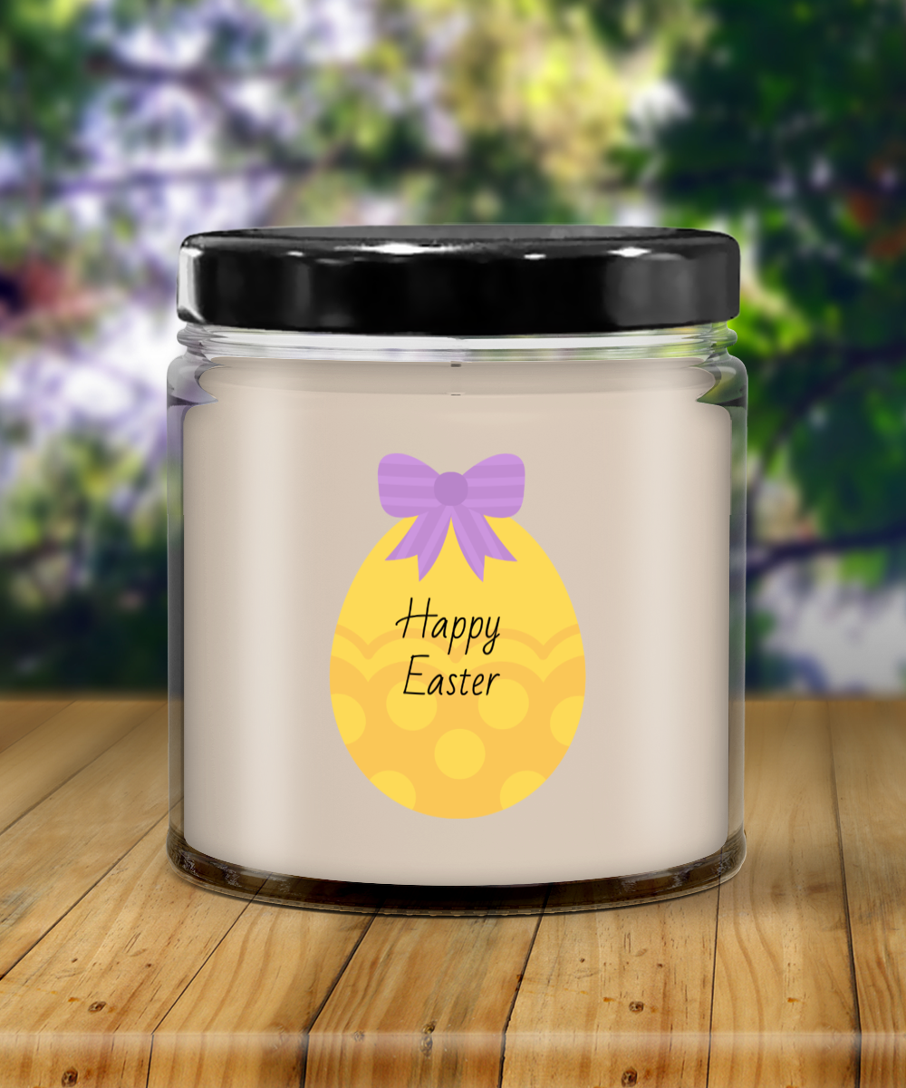 Happy Easter Giant Egg - Vanilla Scented Candle in Keepsake Jar with Lid