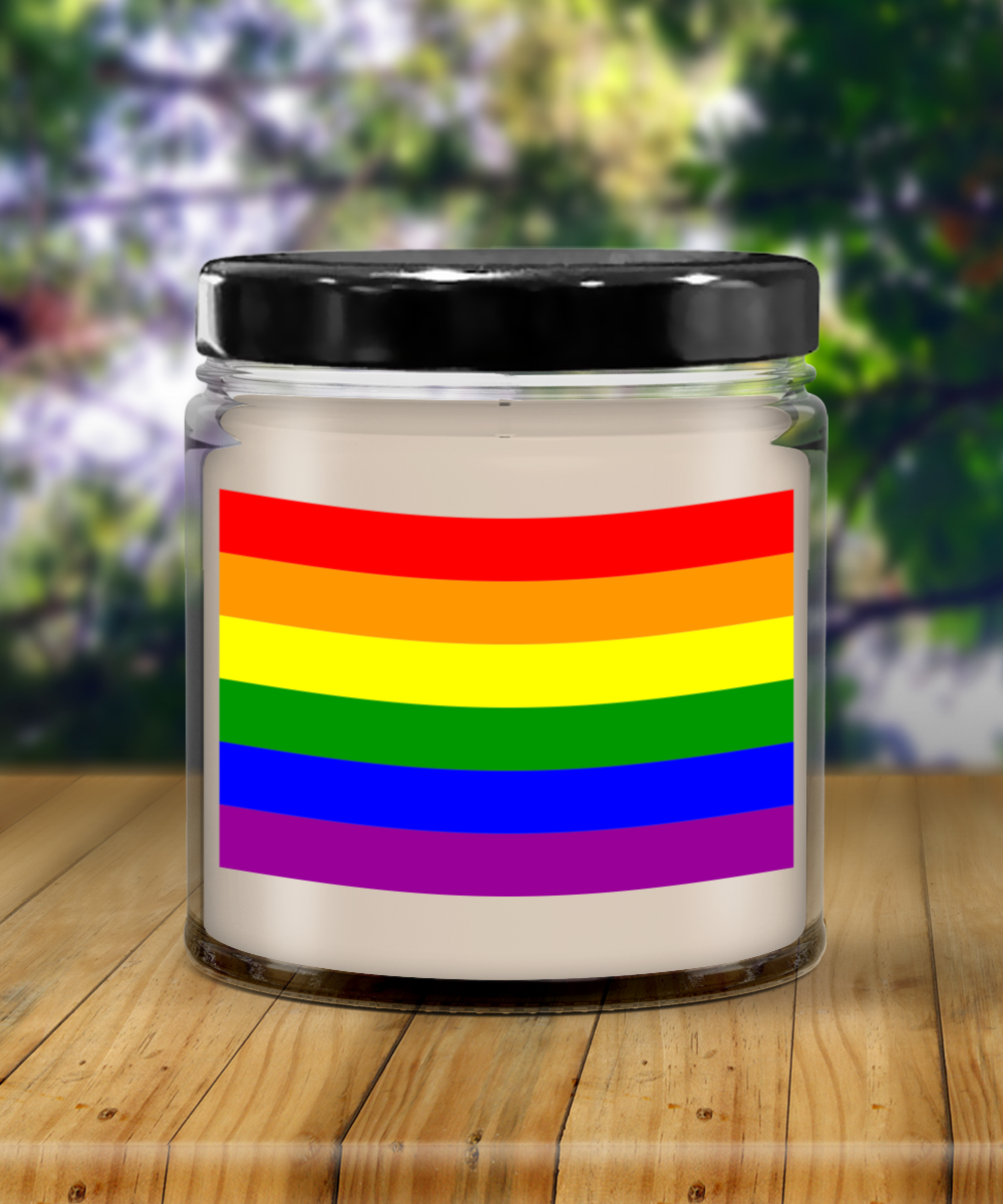 Pride Flag 9oz Vanilla Scented Candle