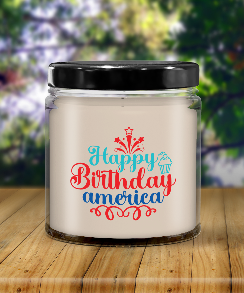 Happy Birthday America July 4th 9oz Vanilla Candle