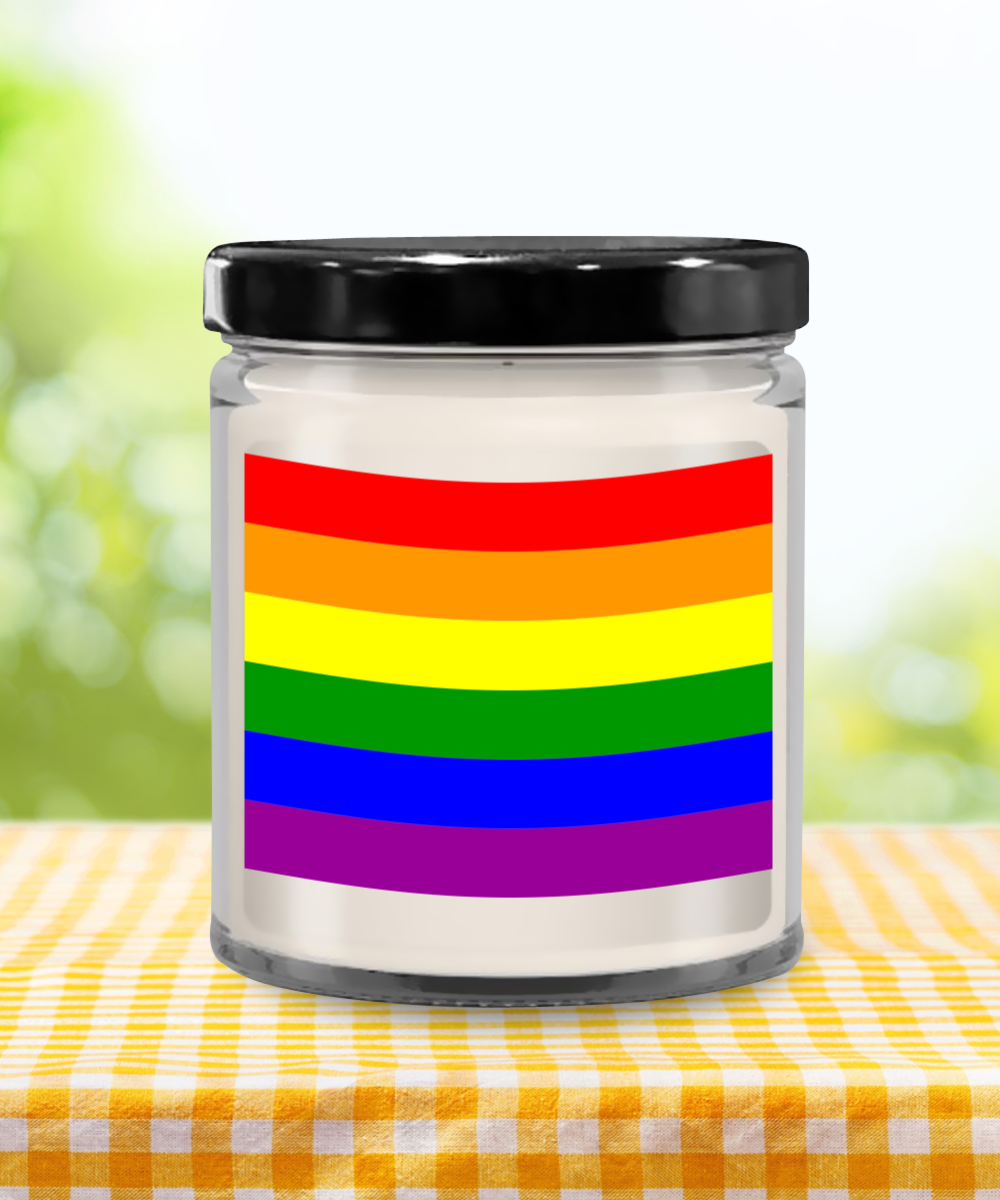 Pride Flag 9oz Vanilla Scented Candle