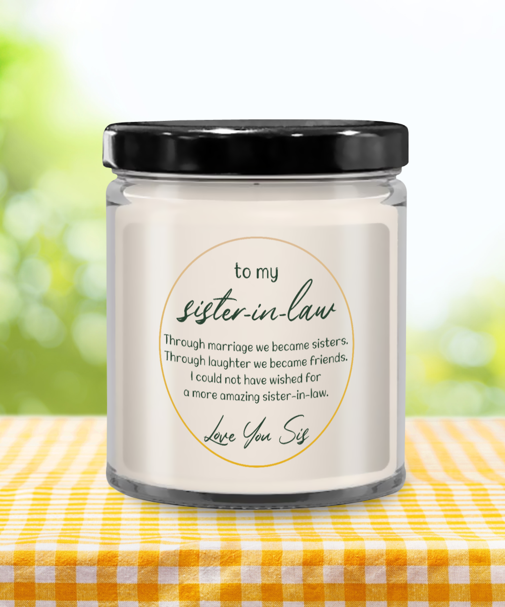 To My Sister-In-Law Vanilla Scented Candle Keepsake Jar