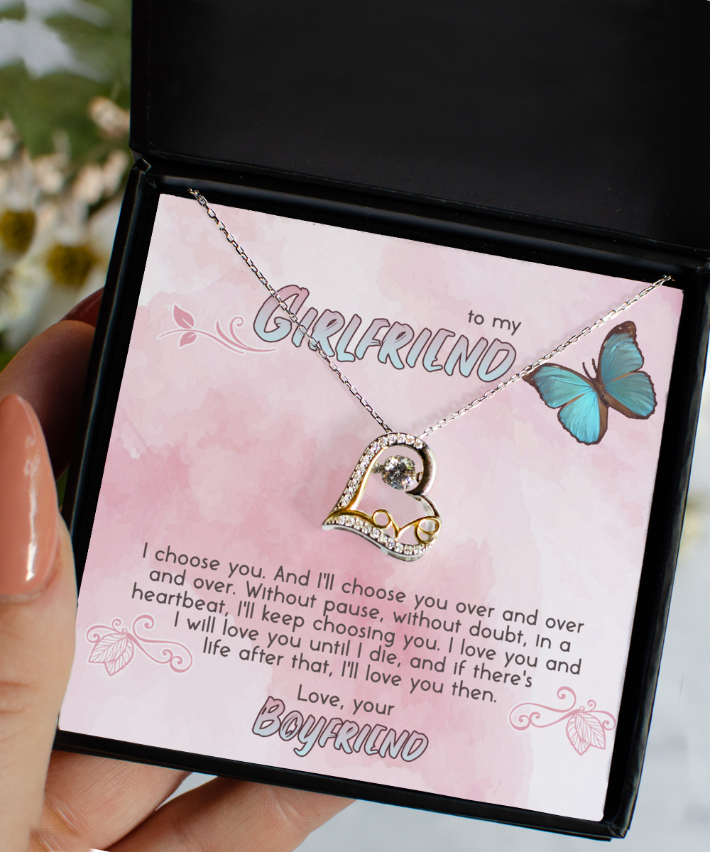 To My Girlfriend Scripted Love Necklace - Gift for Her