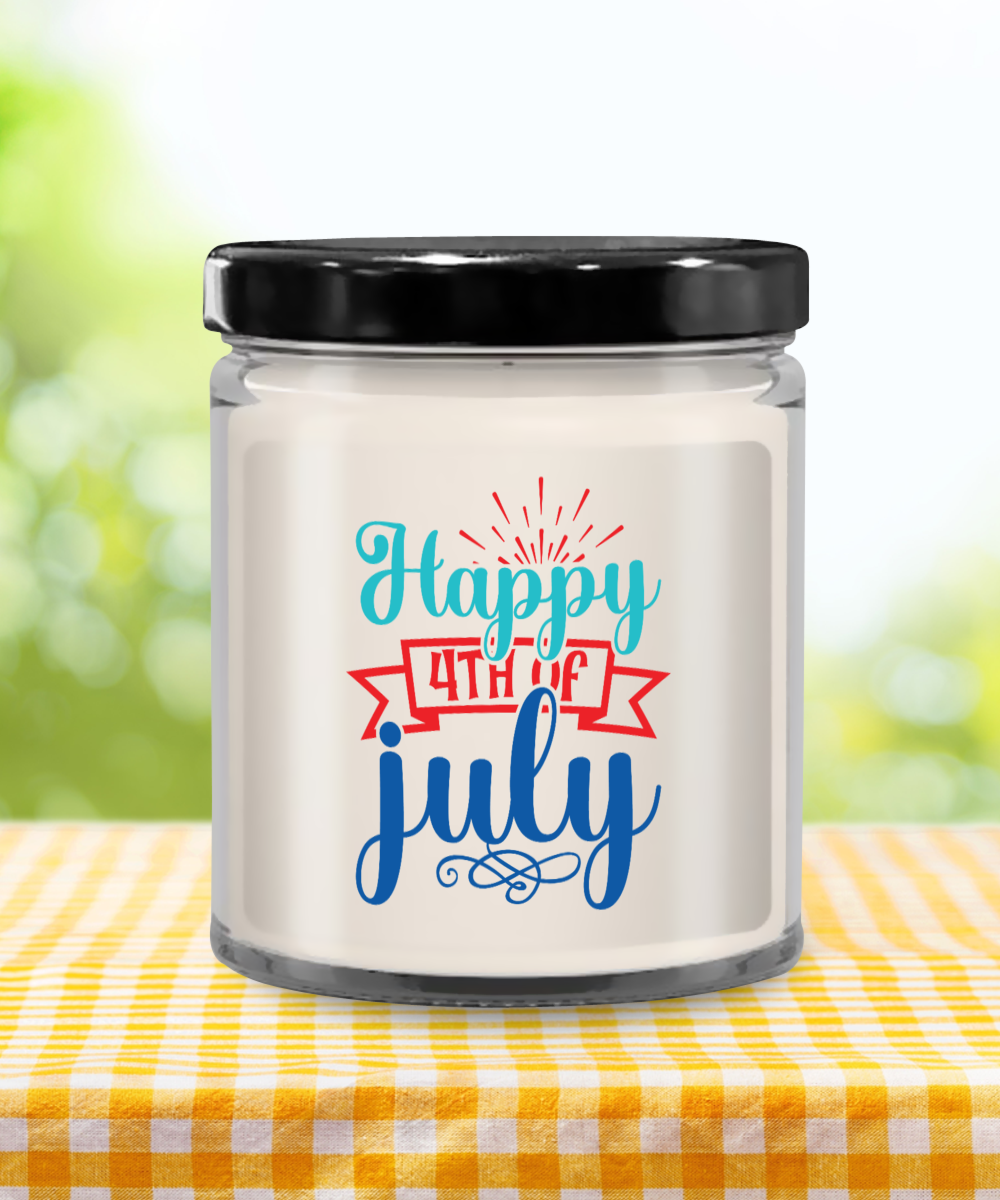 Happy 4th of July 9oz Vanilla Candle in Keepsake Jar