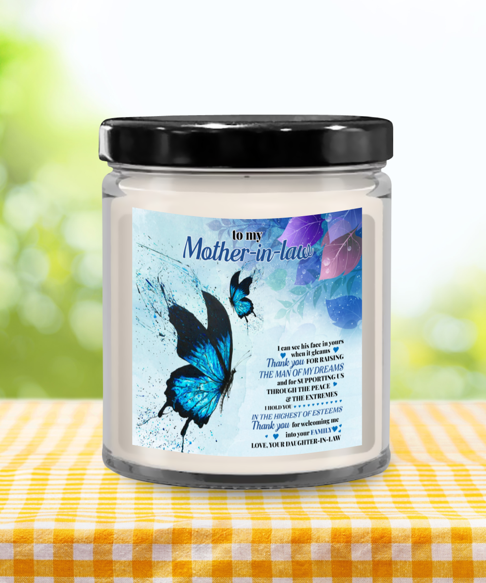 To My Mother-In-Law 9oz Vanilla Candle in Keepsake Jar with Lid