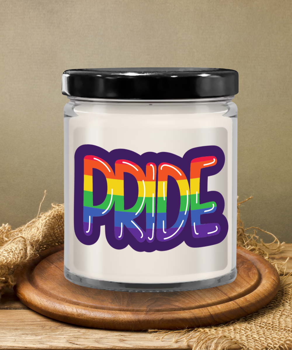 PRIDE 9oz Vanilla Soy Candle Keepsake Jar with Lid