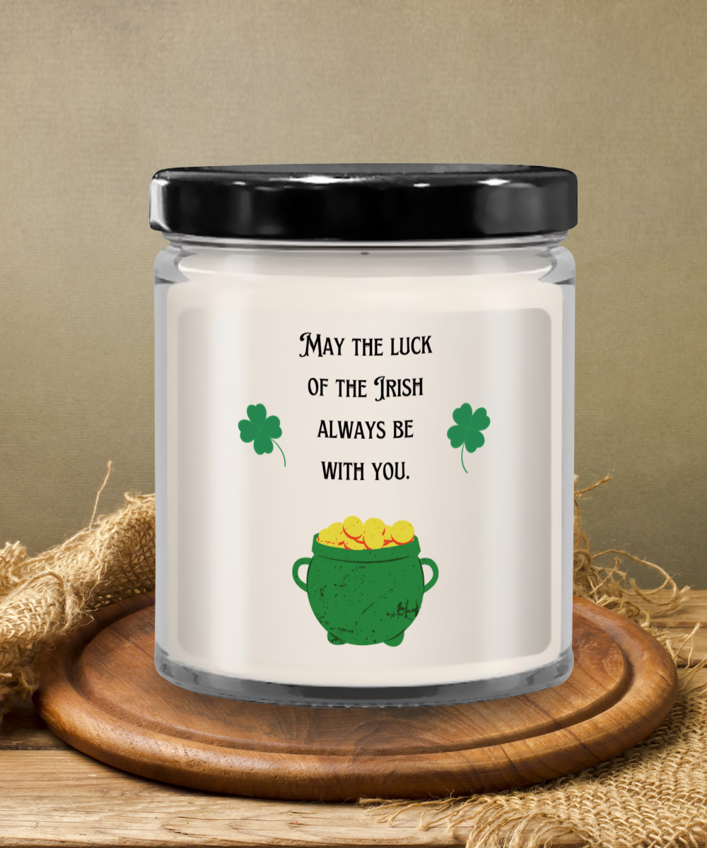 May The Luck Of The Irish Always Be With You Vanilla Scented Candle - Keepsake Jar with Lid