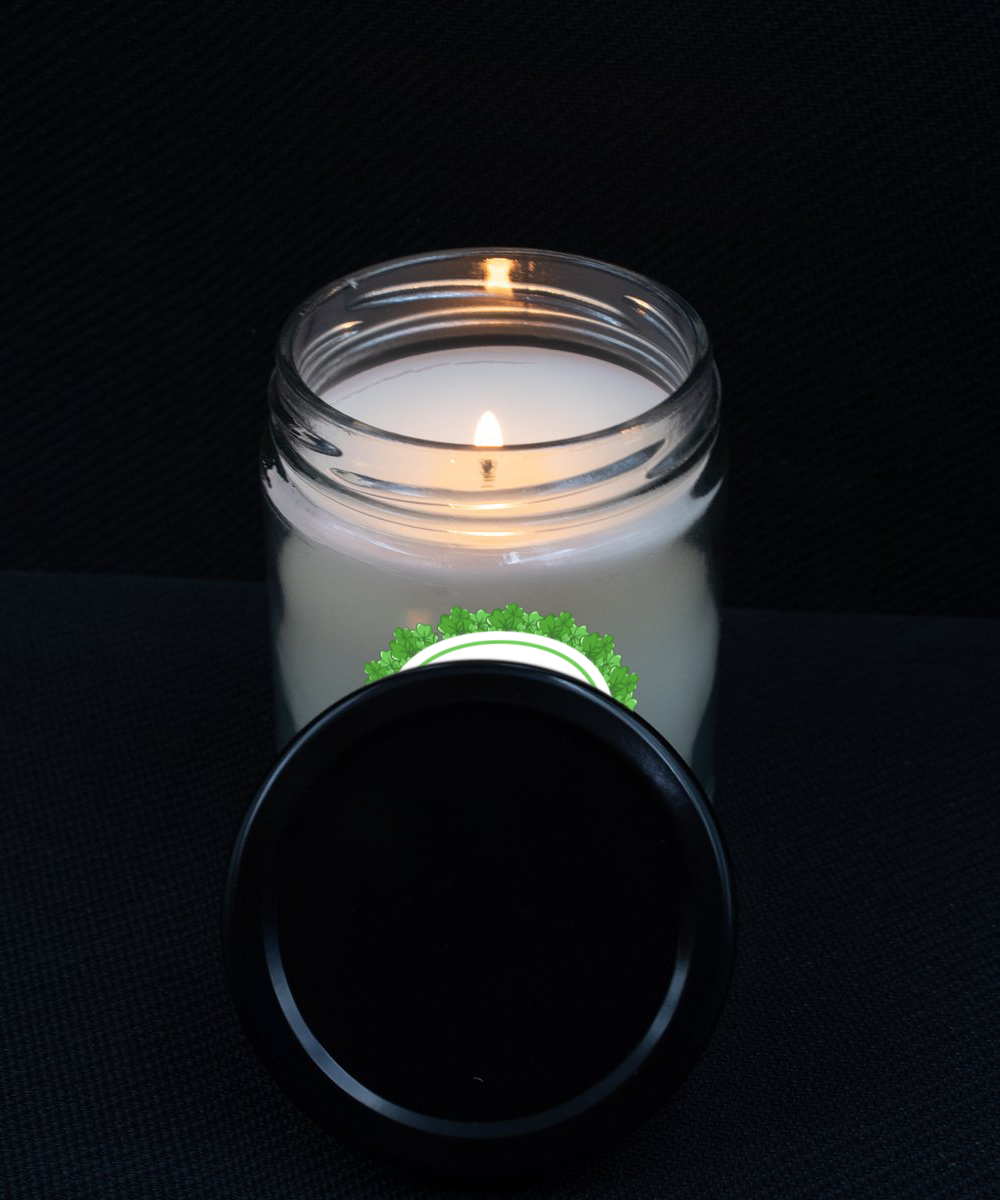 Happy St Patrick's Day Vanilla Scented Candle - Keepsake Jar with Lid