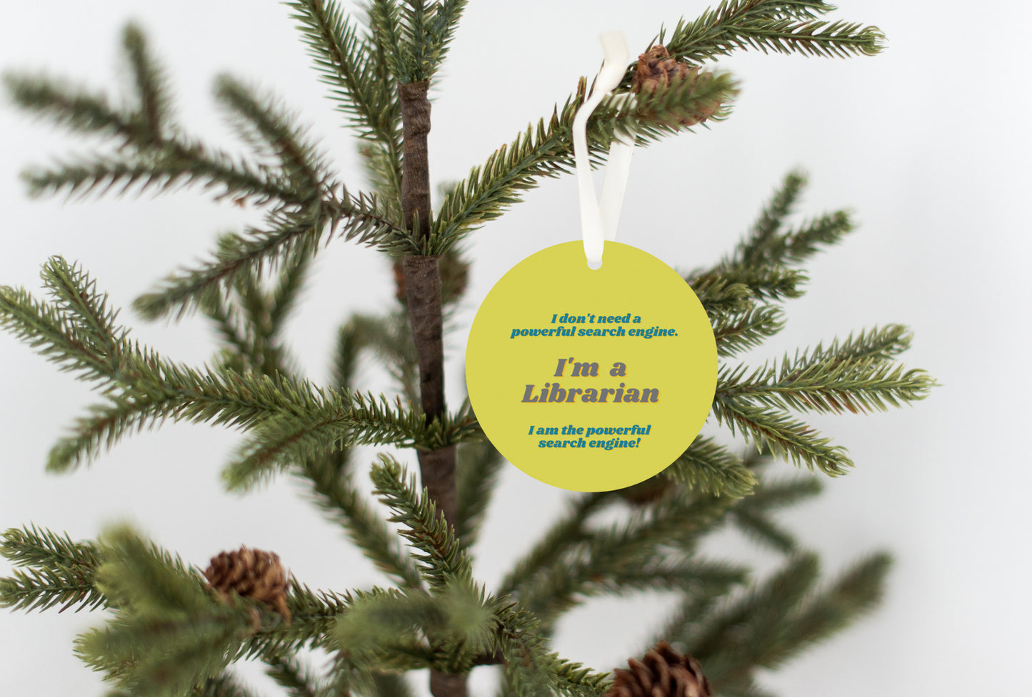Librarian The Real Powerful Search Engine Holiday Ornament