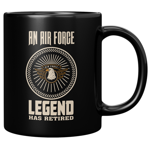 An Air Force Legend Has Retired Ceramic Black Mug (11oz or 15oz)