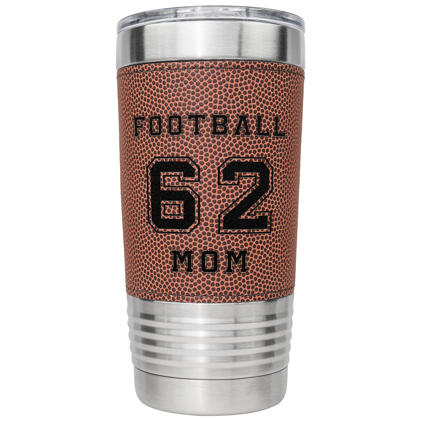 Personalized Player 20oz Football Tumbler Name and Jersey Number for Mom and Dad