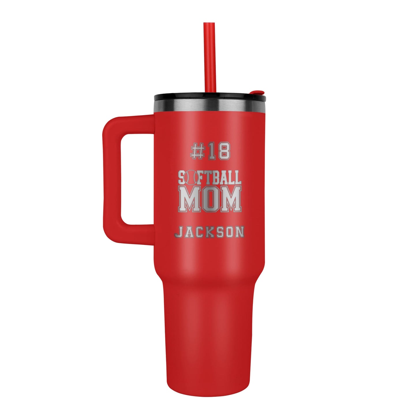 40oz Personalized Custom Softball Mom Tumbler
