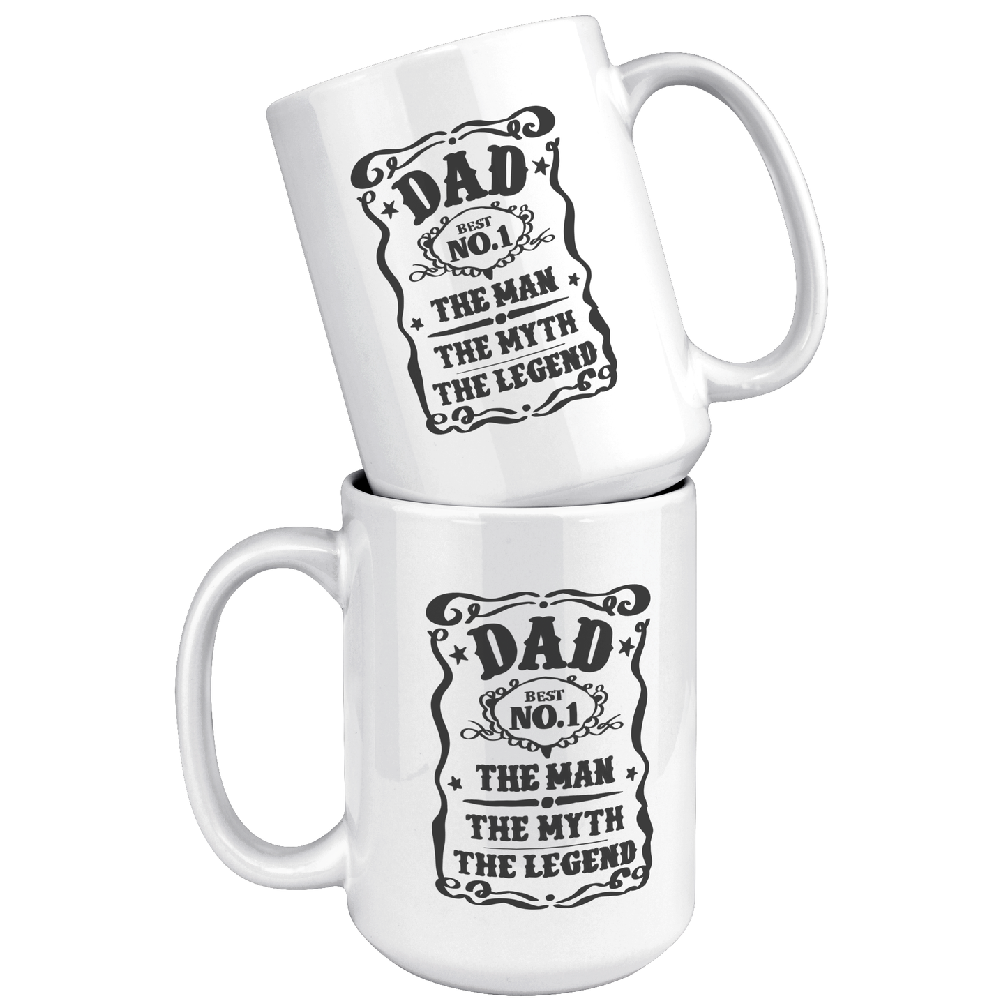 Dad - The Man The Myth The Legend Ceramic White Mug - 11oz and 15oz