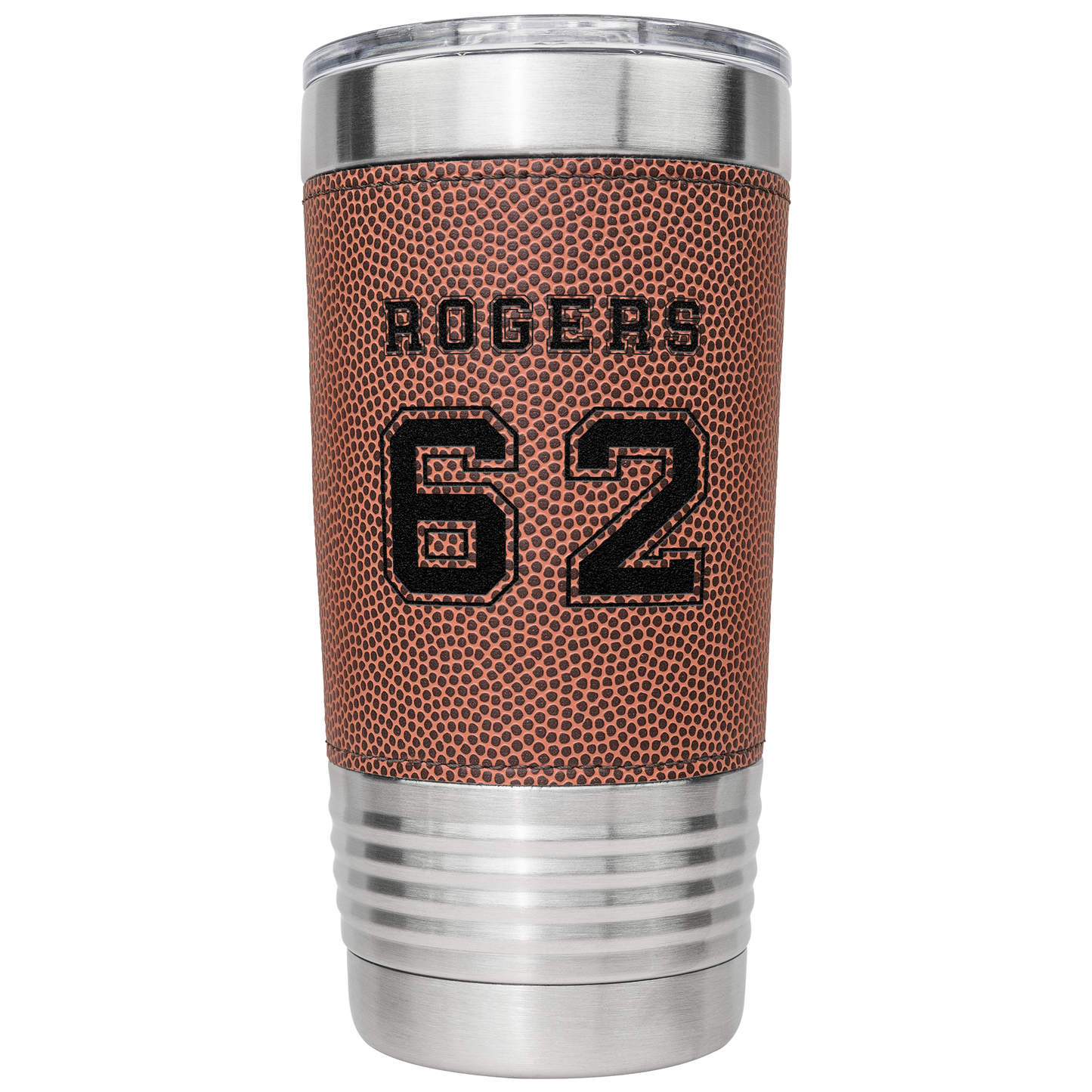 Personalized Player 20oz Football Tumbler Name and Jersey Number for Mom and Dad