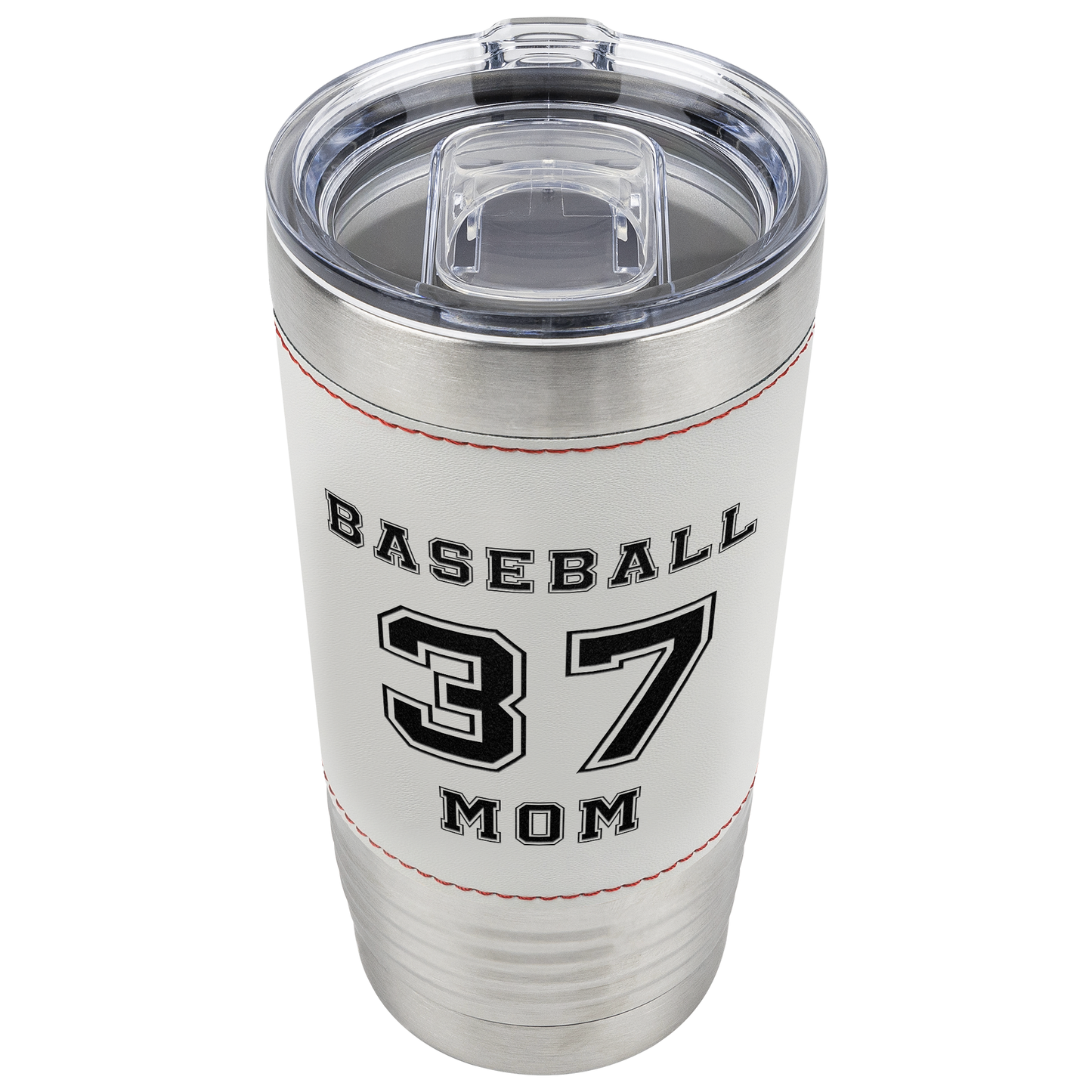 Personalized Player 20oz Baseball Tumbler Name and Jersey Number for Mom and Dad