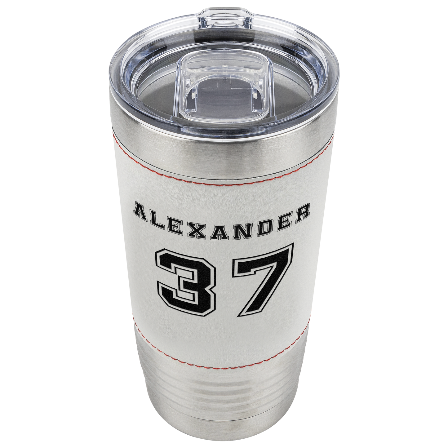 Personalized Player 20oz Baseball Tumbler Name and Jersey Number for Mom and Dad