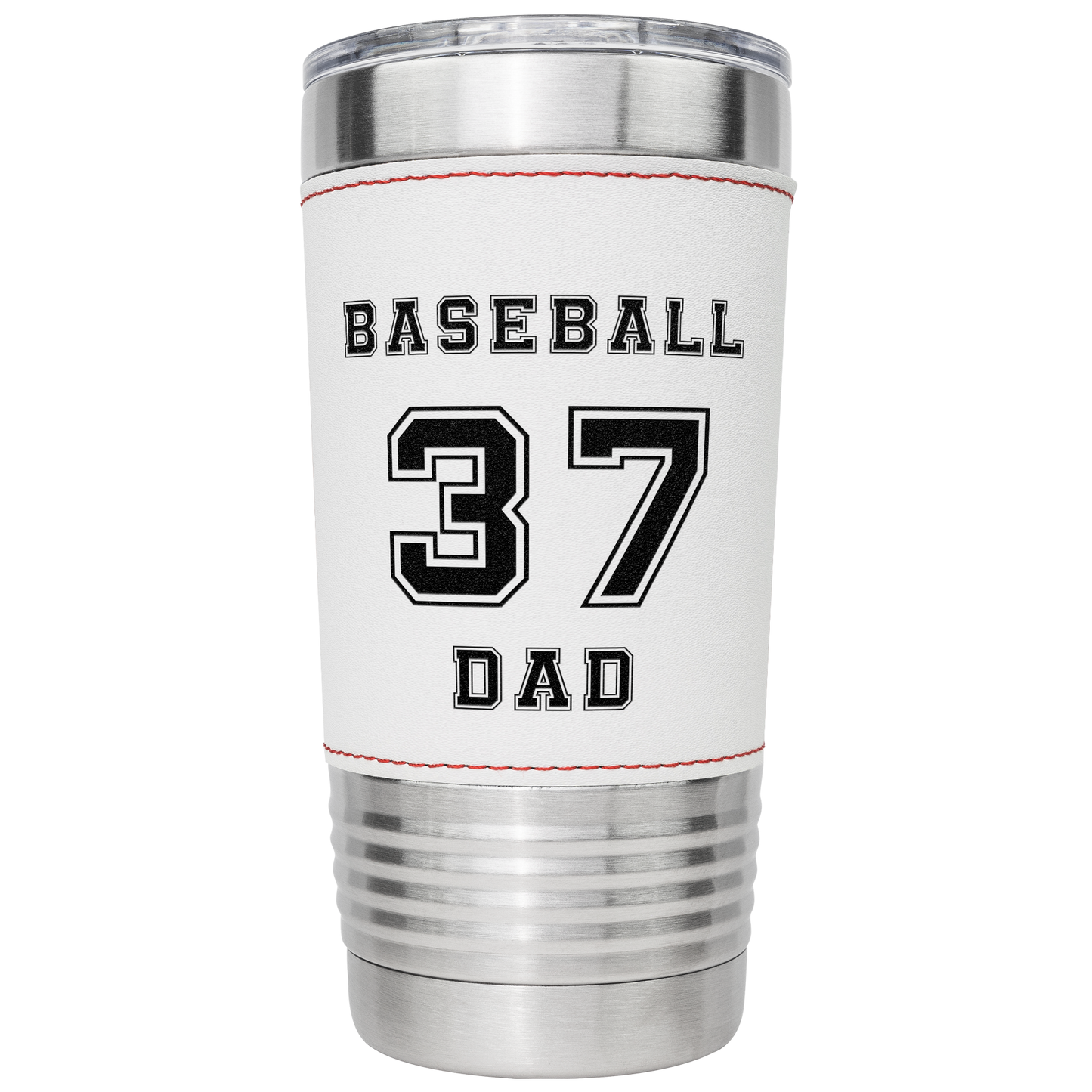 Personalized Player 20oz Baseball Tumbler Name and Jersey Number for Mom and Dad