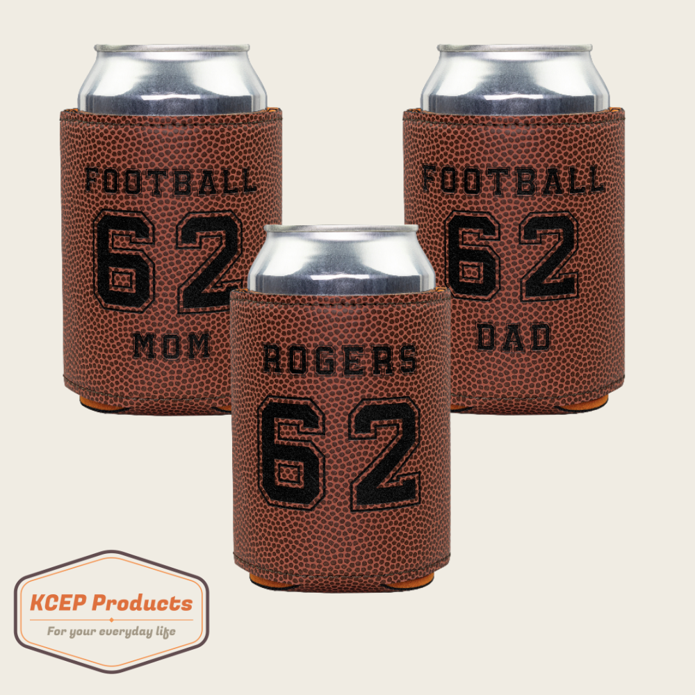 Football Beverage Holder - Name and Jersey Number