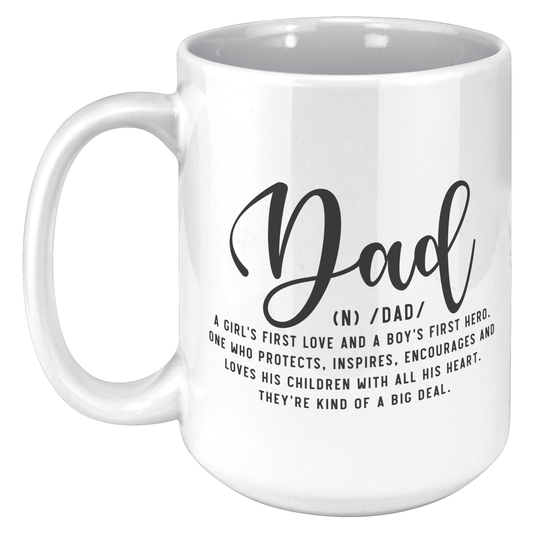 Dad White Ceramic Mug 11oz or 15oz