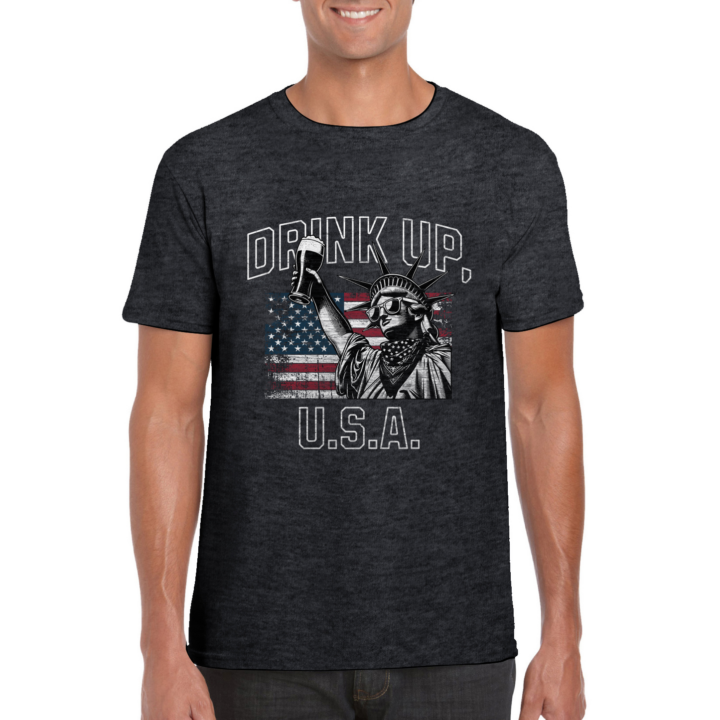 Drink Up, USA Patriotic Unisex T-Shirt