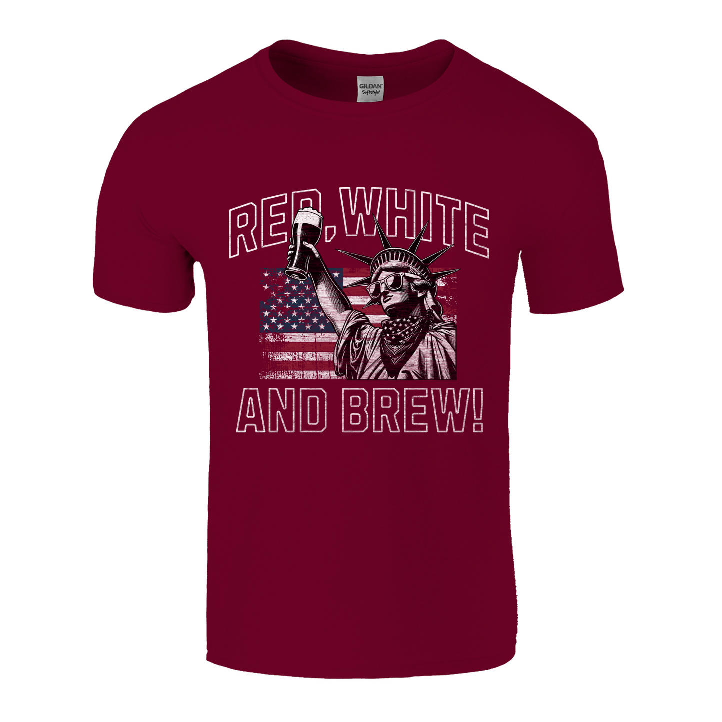 Red White And Brew! Softstyle Unisex T-Shirt