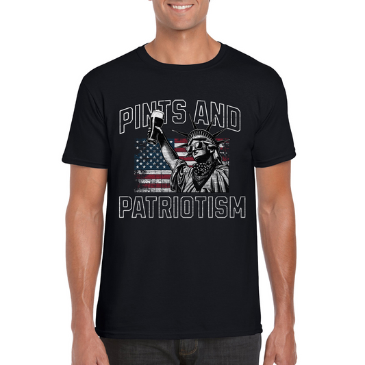 Pints And Patriotism Softstyle Unisex T-Shirt