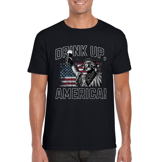 Drink Up, America! Softstyle Unisex T-Shirt