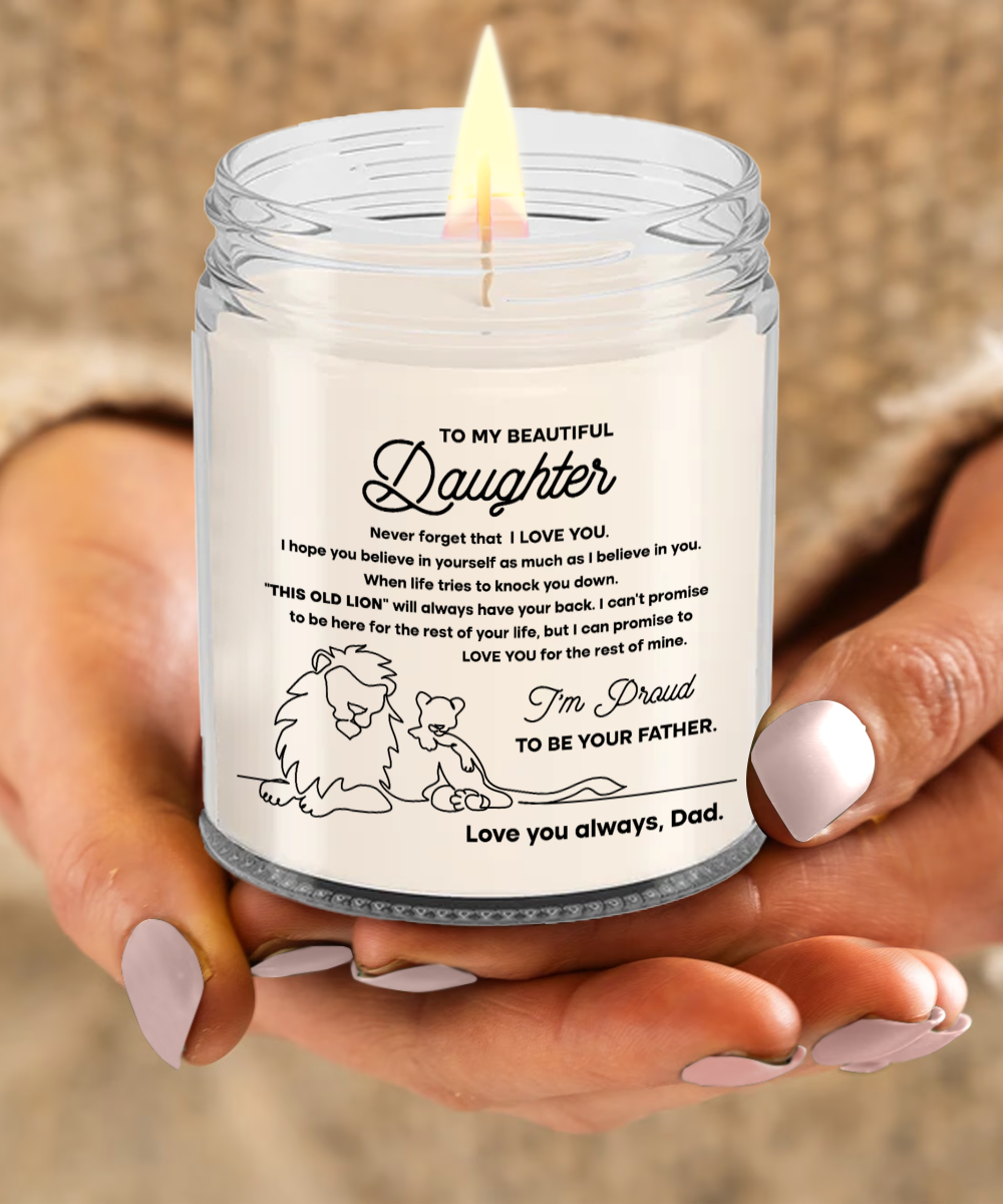 To My Beautiful Daughter 9oz Vanilla Soy Candle