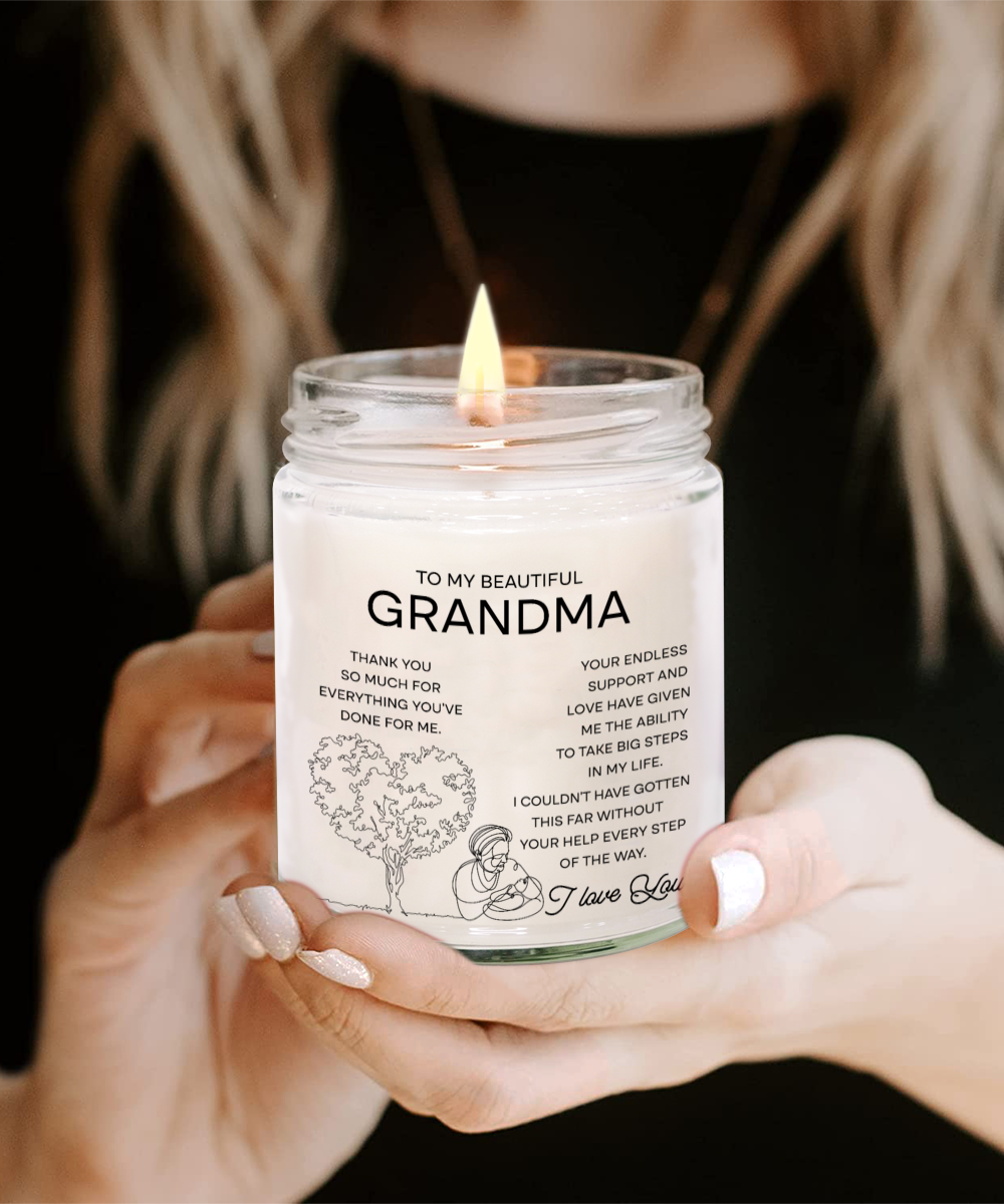 To My Beautiful Grandma 9oz Vanilla Soy Candle