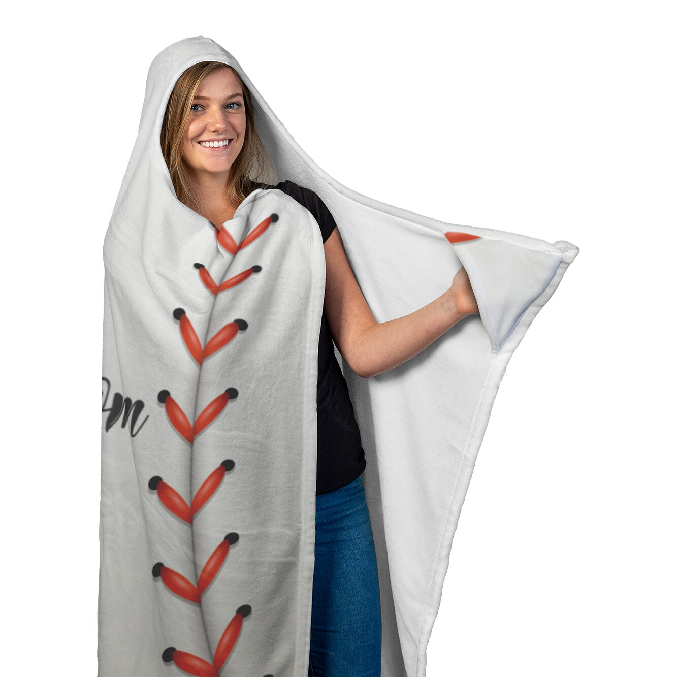 Baseball Mom Hooded Blanket